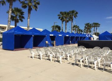 carpa plegable azul Top Tent alquiler